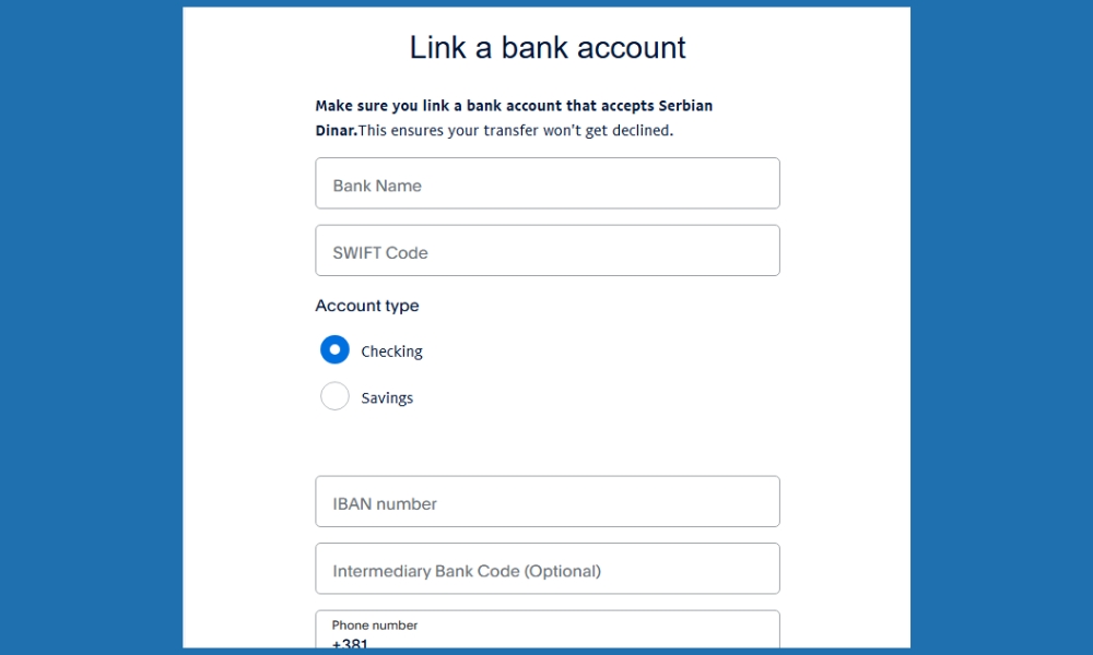 Za povlačenje novca sa PayPal-a u Srbiji neophodan je devizni račun